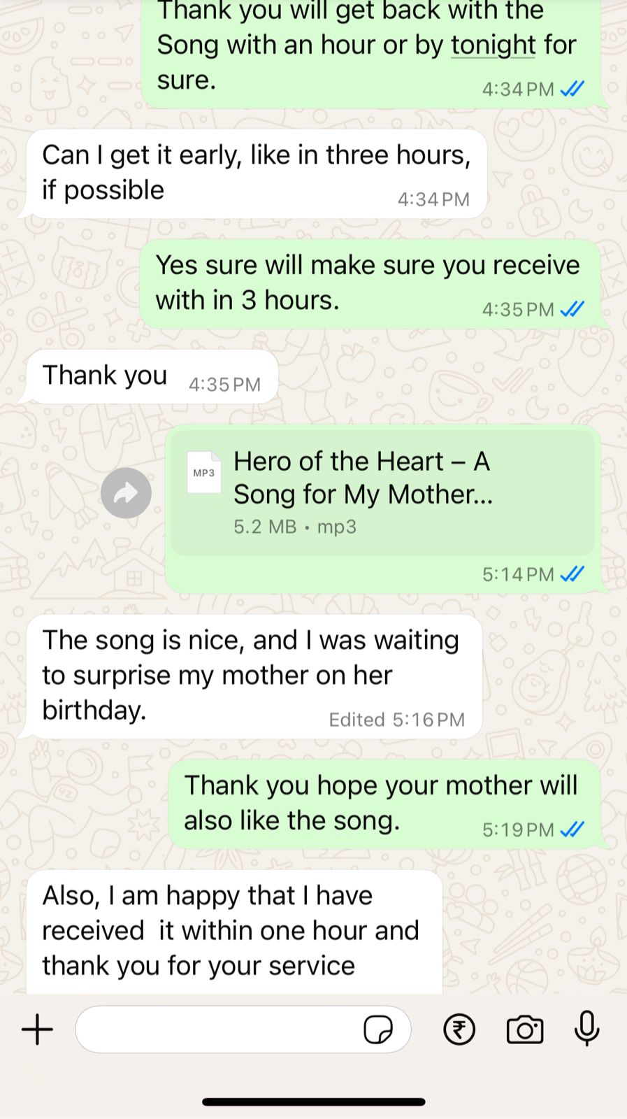 Client feedback 1